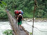 3 4 Crossing Arun River Bridge Between Num And Sedua After a brief rest, we crossed the bridge over the Arun Kosi (630m) and began the long hard climb to Sedua.